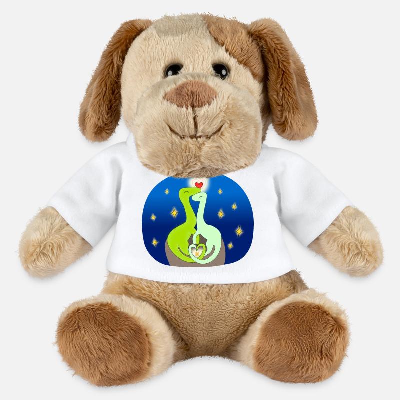 Compsognate en amour - Chien en peluche Helge MiniFeet® - blanc