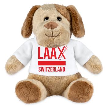 Laax Graubünden Souvenir - MiniFeet® Dog Helge - white - Front
