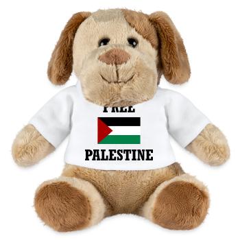 Palestine libre - Chien en peluche Helge MiniFeet® - blanc - Devant
