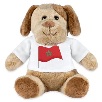 Drapeau du Maroc - Chien en peluche Helge MiniFeet® - blanc - Devant