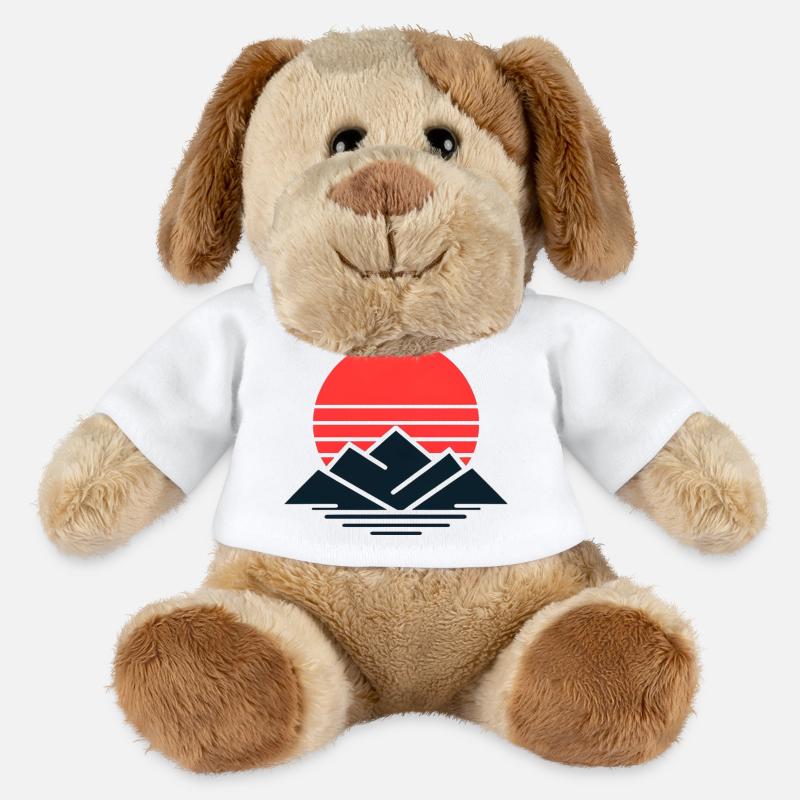 Striped Sunset Peaks - MiniFeet® Dog Helge - white