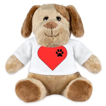 Vorlage herz Pfotenabdruck Design - MiniFeet® Hund Helge - Weiß - Vorne