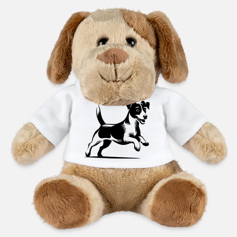Jack Russell Terrier - Chien en peluche Helge MiniFeet® - blanc