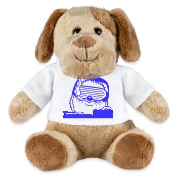 Mignon DJ hérisson mixeur Deejay Mixer Musique de fête - Chien en peluche Helge MiniFeet® - blanc - Devant