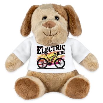 Vibrant Cycling Adventure Illustration - MiniFeet® Dog Helge - white - Front