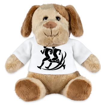 Jogger Drawing - MiniFeet® Dog Helge - white - Front
