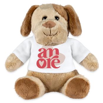 Amore Retro Lettering – Love in a Vintage Look - MiniFeet® Dog Helge - white - Front