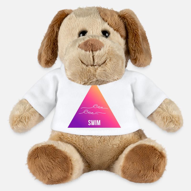 Swimming Gradient Triangle Waves - MiniFeet® Dog Helge - white