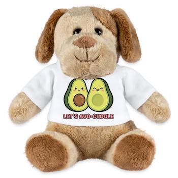 Let's Avo-Cuddle | Cute Avocado Couple Pun - MiniFeet® Dog Helge - white - Front