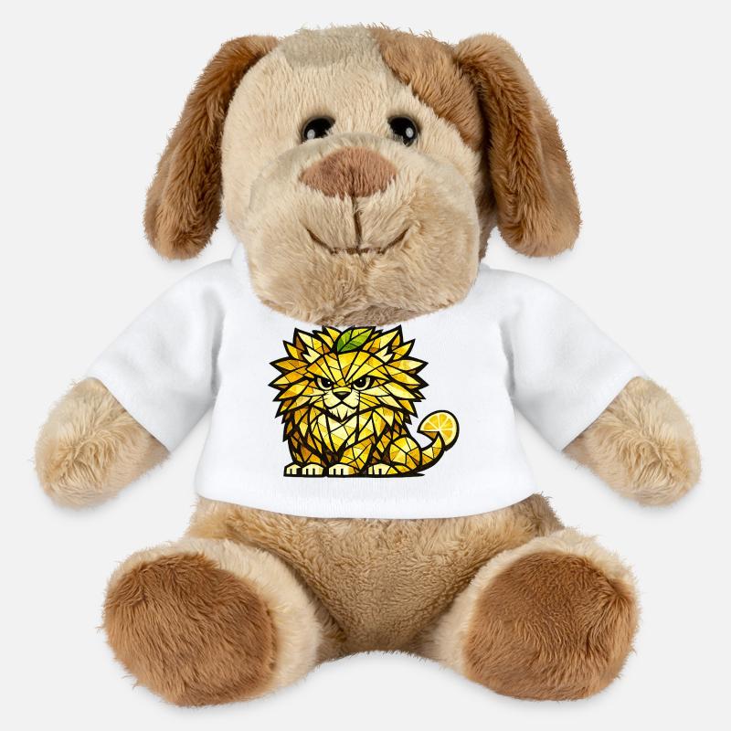 Lemon Lion Cubism version - MiniFeet® Dog Helge - white