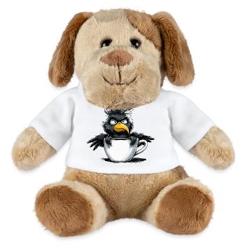 Morning grouch coffee no desire raven bad mood - MiniFeet® Dog Helge - white - Front