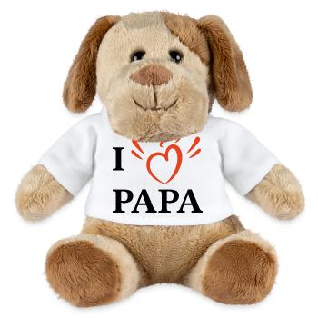 Ich liebe Papa - MiniFeet® Hund Helge - Weiß - Vorne