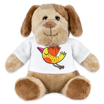 Kleiner Gelber Vogel - MiniFeet® Hund Helge - Weiß - Vorne