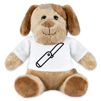 couteau suisse - Chien en peluche Helge MiniFeet® - blanc - Devant