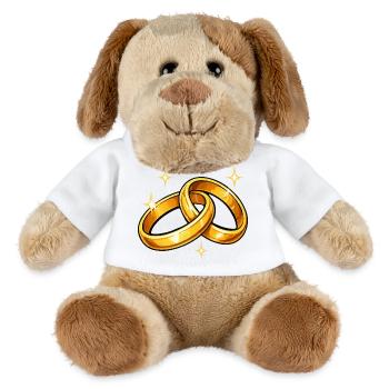 Bagues de mariage Bagues en or - Chien en peluche Helge MiniFeet® - blanc - Devant