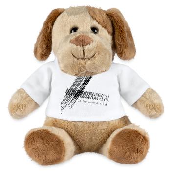 Figure de traces de pneus sur la route à nouveau - Chien en peluche Helge MiniFeet® - blanc - Devant