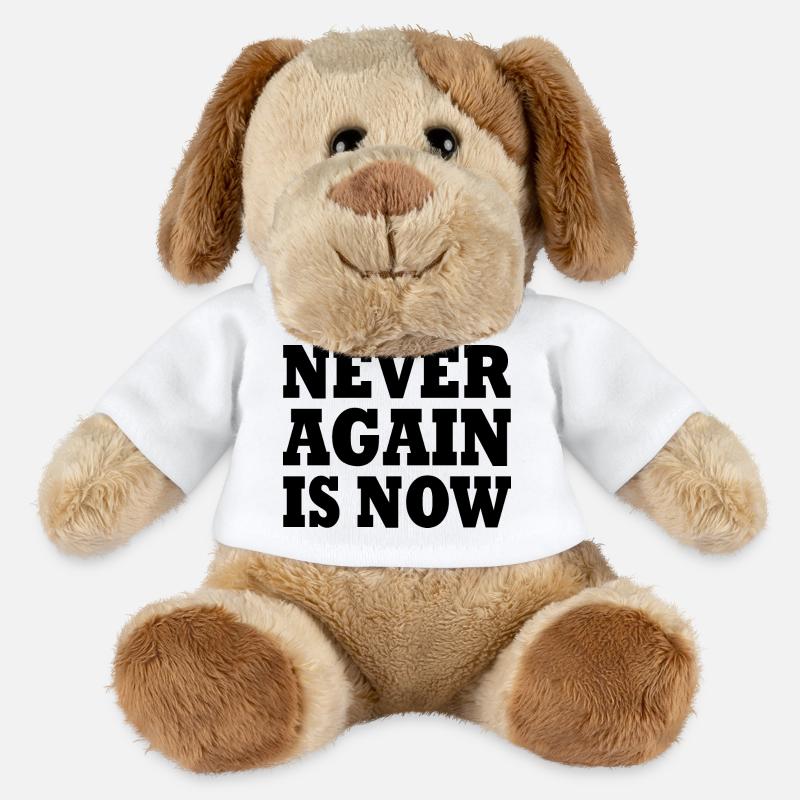 Never again is now - Chien en peluche Helge MiniFeet® - blanc