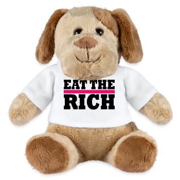 Eat the rich - Chien en peluche Helge MiniFeet® - blanc - Devant