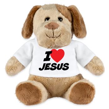 I Love Jesus - MiniFeet® Dog Helge - white - Front