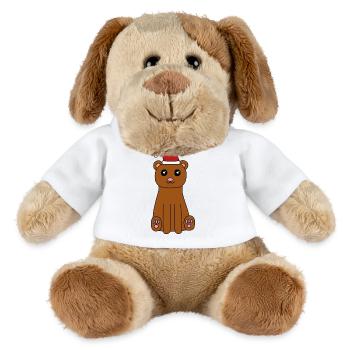 Bear celebrates Christmas - MiniFeet® Dog Helge - white - Front