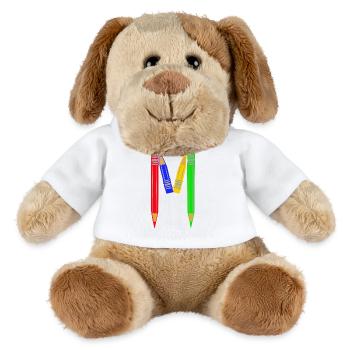 colored pencils m - MiniFeet® Dog Helge - white - Front