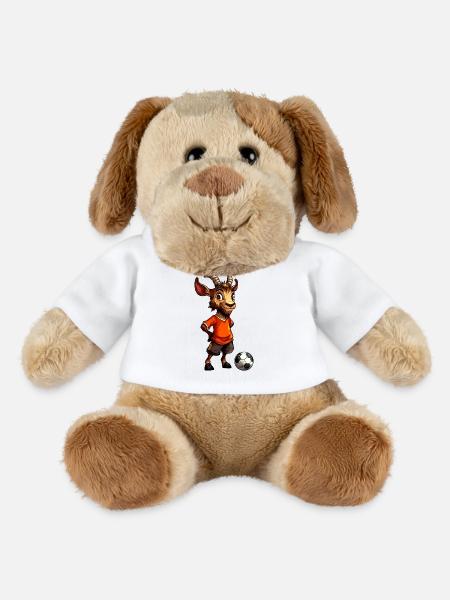 Fussballer Steinbock - MiniFeet® Hund Helge - Weiß
