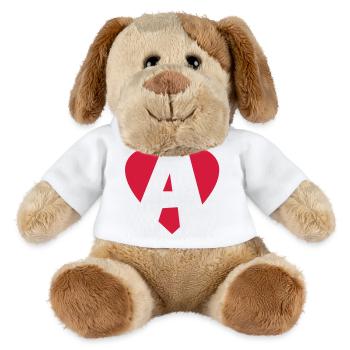 Heart A - I love A - MiniFeet® Dog Helge - white - Front