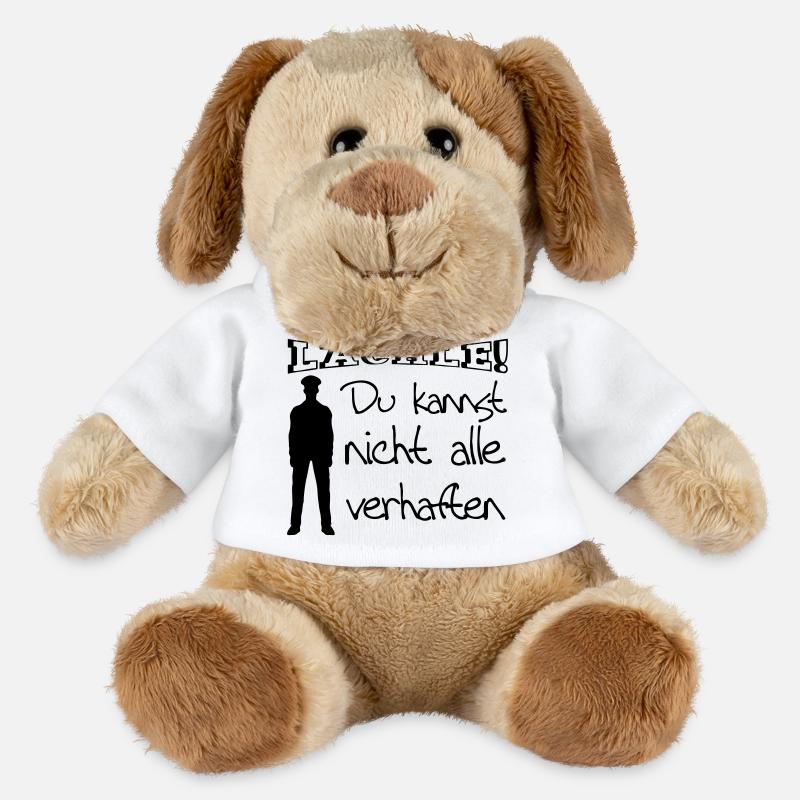 Polizei Geschenk Polizist lustig Spruch Beruf Fun - MiniFeet® Hund Helge - Weiß