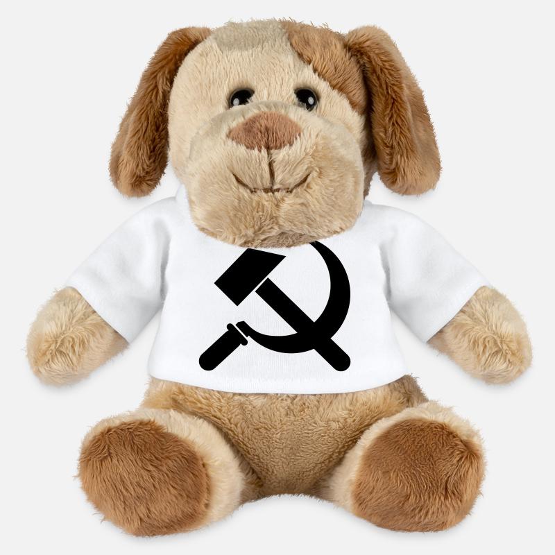communisme - Chien en peluche Helge MiniFeet® - blanc