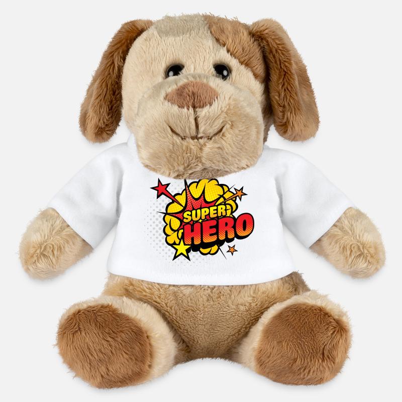 Superhelden Comic Explosion - MiniFeet® Hund Helge - Weiß