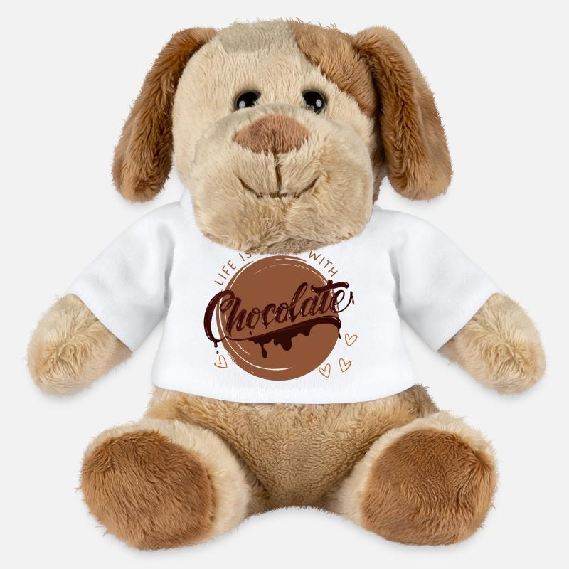Life is better with chocolate - Chocolate Lover - MiniFeet® Hund Helge - Weiß
