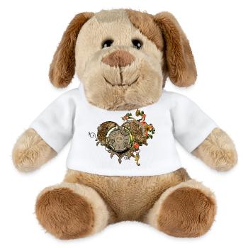 Wonderful steampunk watch - MiniFeet® Dog Helge - white - Front