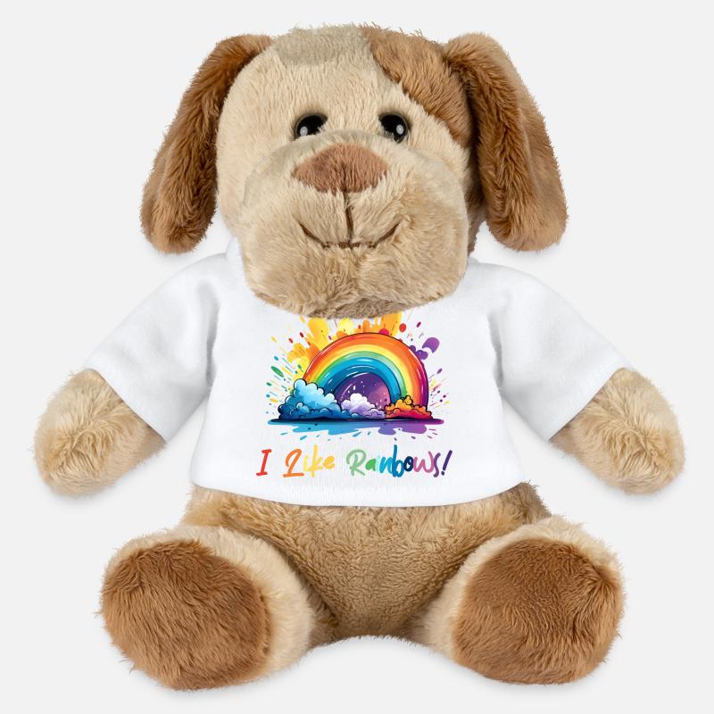 I Like Rainbows - MiniFeet® Dog Helge - white