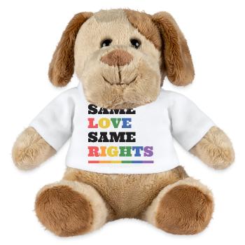 LGBTQ Pride Month - Gleiche Liebe, gleiche Rechte - MiniFeet® Hund Helge - Weiß - Vorne