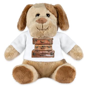 Die Koffer sind gepackt – Das Abenteuer beginnt! - MiniFeet® Hund Helge - Weiß - Vorne