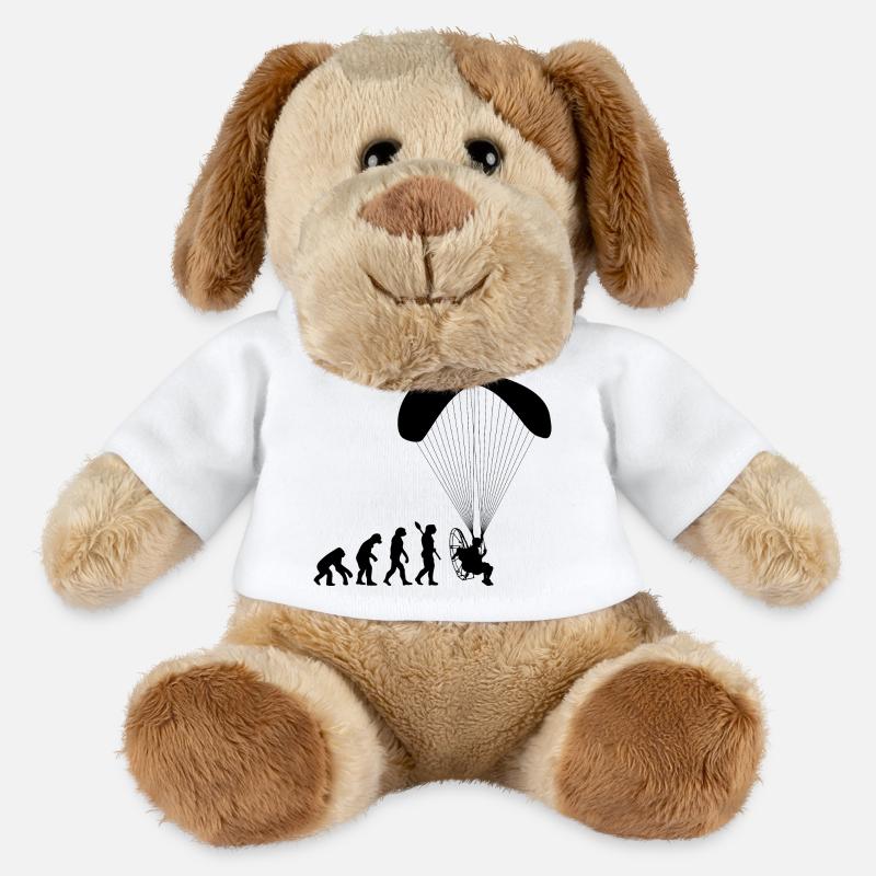 Paramotoring Human Evolution Funny - MiniFeet® Dog Helge - white