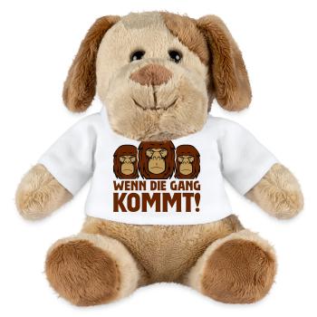 gorilla wenn die gang kommt - MiniFeet® Hund Helge - Weiß - Vorne