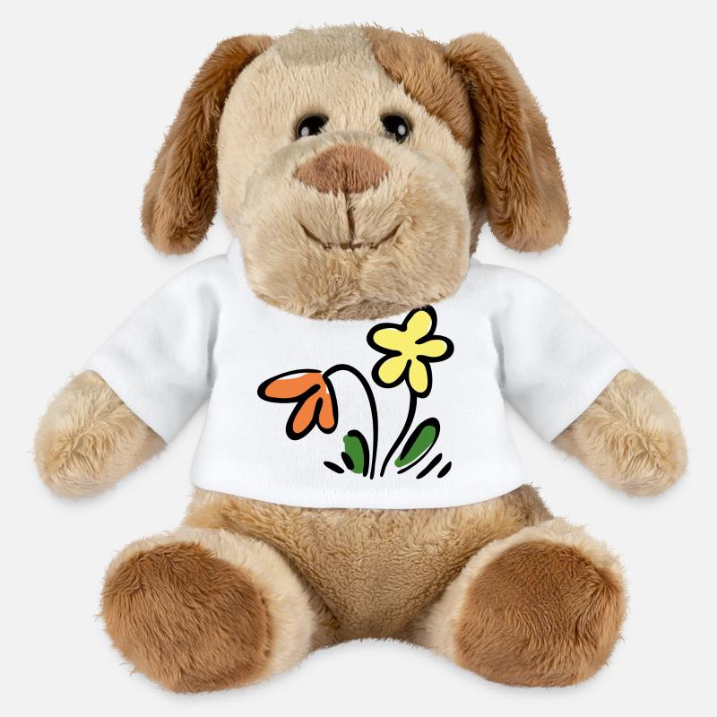 Blumen - MiniFeet® Hund Helge - Weiß
