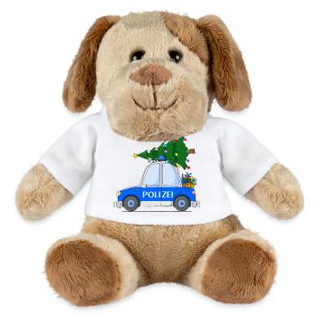 Polizeiauto Weihnachten - MiniFeet® Hund Helge - Weiß - Vorne