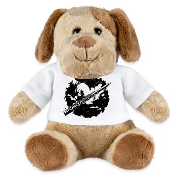 Croquis de flûte - Chien en peluche Helge MiniFeet® - blanc - Devant