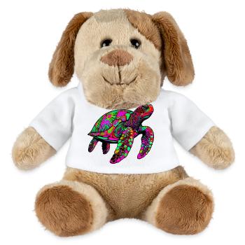 Tortue marine - Chien en peluche Helge MiniFeet® - blanc - Devant