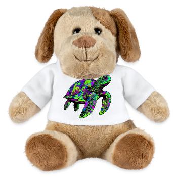 Tortue marine - Chien en peluche Helge MiniFeet® - blanc - Devant