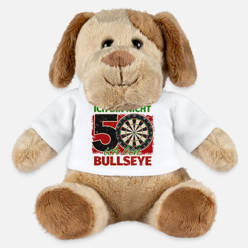 Ich bin nicht 50 ich bin Bullseye Geburtstag Dart - MiniFeet® Hund Helge - Weiß