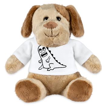 Dino Grrr – T-Rex, Nerd & Comic Style - MiniFeet® Hund Helge - Weiß - Vorne