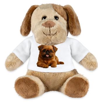 Belgische Zwerggriffon Brüsseler Griffon - MiniFeet® Hund Helge - Weiß - Vorne