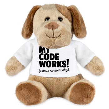 Mein Code funktioniert! (Ich habe keine Ahnung, warum) - MiniFeet® Hund Helge - Weiß - Vorne