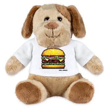Pixel Hamburger - MiniFeet® Hund Helge - Weiß - Vorne