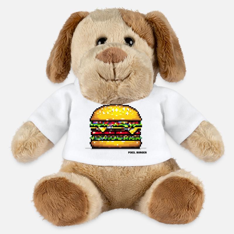 Pixel Hamburger - MiniFeet® Dog Helge - white