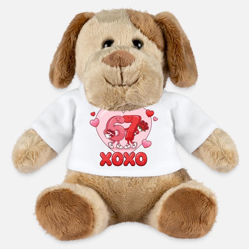 6 7 Sechs Sieben Meme Valentinstag Liebesgeschenk  - MiniFeet® Hund Helge - Weiß