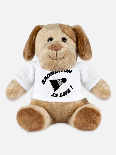 Badminton is life! - MiniFeet® Dog Helge - white